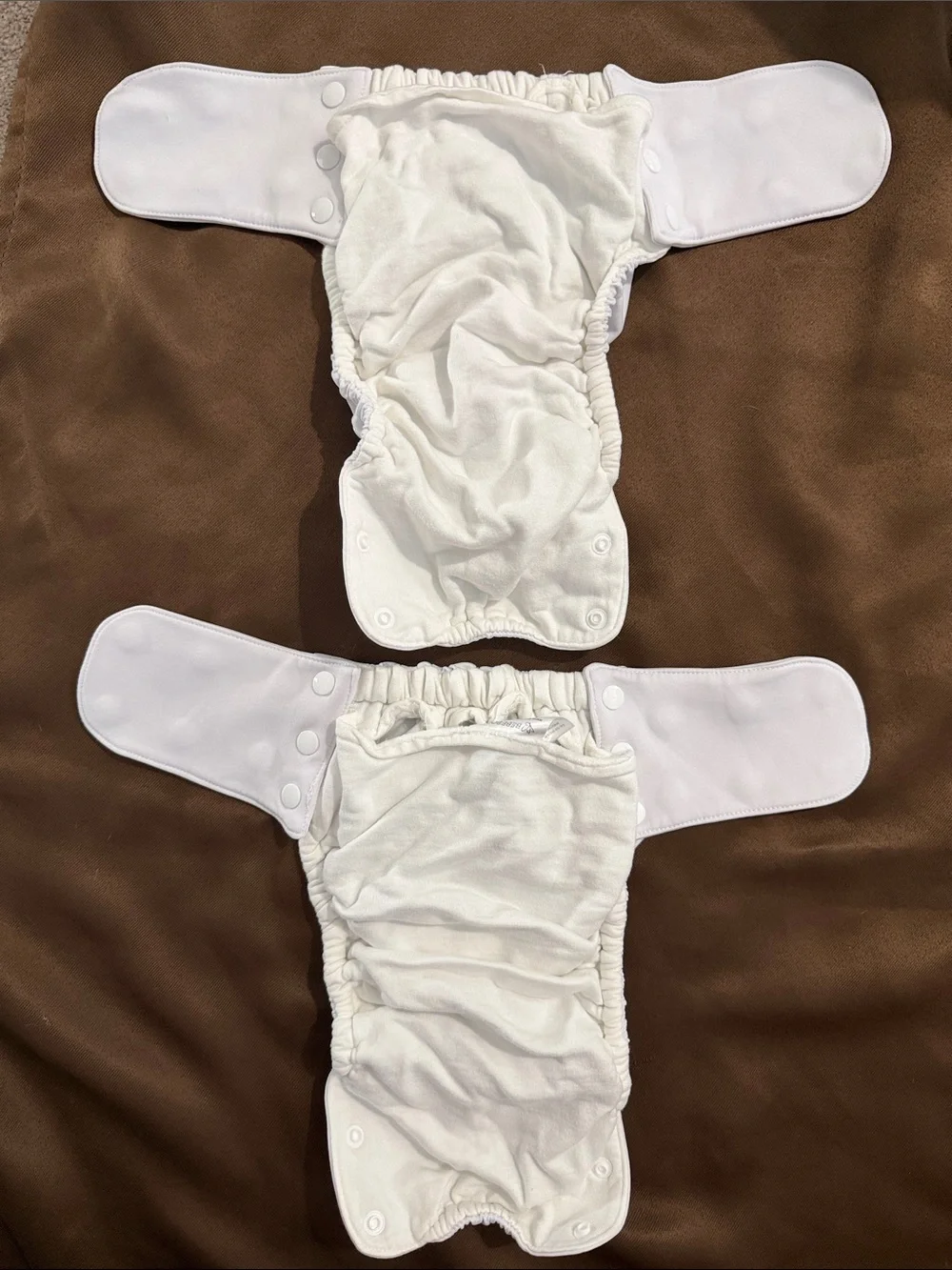 BeBeBoo White Reusable Diaper Covers with Snap Closures Baby